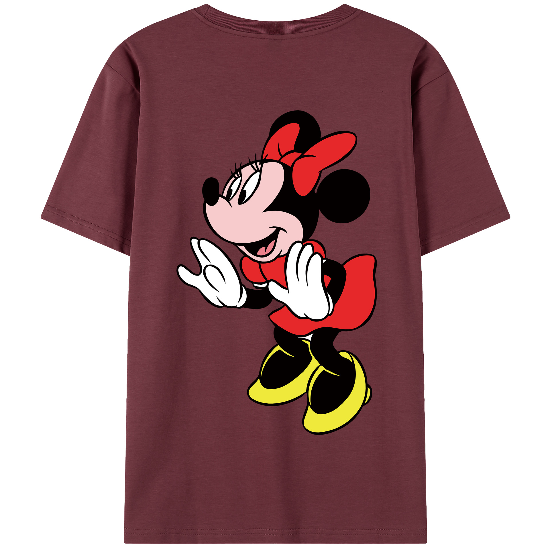 （画像用） ミッキーマウス Mickey Mouse 綿100％半袖Tシャツ（背面プリント）